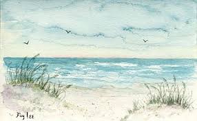 Artbyfay New Small Works Seascape Paintings Beach Watercolor Watercolor Landscape Paintings