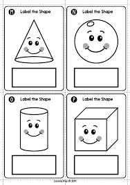 Spring Math Centers For Kindergarten B W Label The 3d Shape Shapes Kindergarten Shapes Worksheet Kindergarten Spring Math Center