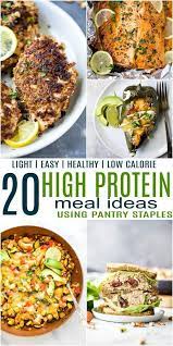 20 Light Easy High Protein Meals Using Pantry Staples High Protein Recipes Easy High Protein Meals Chicken Salad Recipe Easy