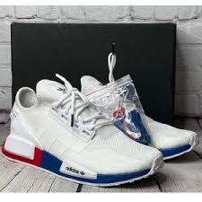 With a variety of styles and colorways the nmd sneakers make the perfect lifestyle shoe. Adidas Shoes Adidas Nmd R V2 White Lush Red Blue Poshmark