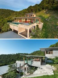 This Home Owner Designed Himself A Very Open House On The Side Of A Hill