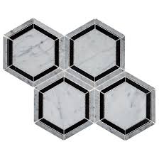 Black and white mosaic bathroom floor tile 2021 mosaic is a wonderful interior decor element that can make any room unique, especially if we are speaking about the bathroom. Harrison 6 X 6 Natural Stone Honeycomb Mosaic Wall Floor Tile Reviews Joss Main