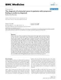 Using a scope to examine the inside of your colon (colonoscopy). Pdf The Diagnosis Of Colorectal Cancer In Patients With Symptoms Finding A Needle In A Haystack