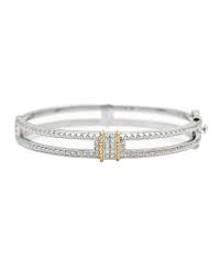 A silver diamond bracelet can makes a serious statement too. Andrea Candela Diamond Bangle Bracelet Nazariandiamonds