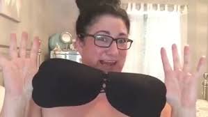 Antonella The Uncensored Reviewer reviews the stick-on bra | Daily Mail  Online