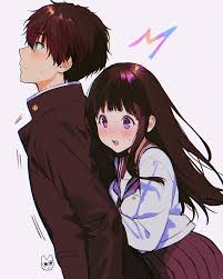 Some time after houtarou joins kamiyama high school, he receives a letter from tomoe, who was in india at that time, asking him to become a member of the classic lit club which was on the verge of being disbanded due to a lack of active members. Chitanda Eru And Oreki Houtarou Hyouka Drawn By Mery Yangmalgage Danbooru