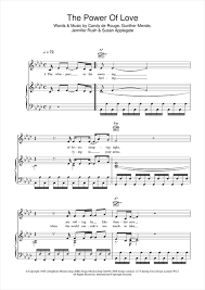 Let's talk about love (parlons d'amour). Celine Dion The Power Of Love Sheet Music Pdf Notes Chords Pop Score Piano Vocal Guitar Right Hand Melody Download Printable Sku 51631