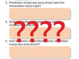 Contoh Perubahan Energi Kimia Menjadi Energi Gerak Tema 6 Kelas 3
