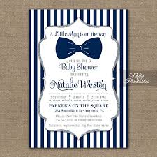 Add images of the expectant couple to the card or opt for the provided icons to help set the mood. Bow Tie Baby Shower Invitations Printable Navy Blue Silver Baby Shower Baby Shower Invitations For Boys Bow Tie Baby Shower Invitations Bow Tie Baby Shower