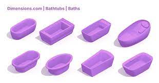 Two seat walk in tubs. Bathtubs Baths Dimensions Drawings Dimensions Com
