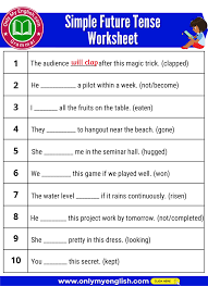 simple future tense exercises with answers onlymyenglish