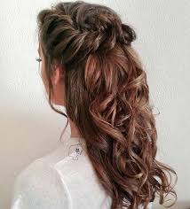 Create a gorgeous classic fishtail braid by following our detailed hair tutorial. Very Into This Curly Fishtail Braid Half Updo For Mghairandmakeup Com Bridesmaids Repin In Braided Half Updo Bridesmaid Hair Medium Length Down Hairstyles
