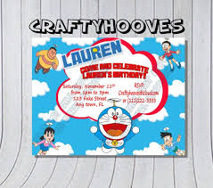 Doraemon merupakan salah satu karakter anime dari jepang yang ternama. Doraemon Invitations U Print Custom Party Celebration Mlp Ponys Anime A Print Birthday Invitations Personalized Birthday Invitations Photo Birthday Invitations