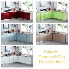 A top performing unit in the market, the awc241szrh utilizes air cooling technology, which allows for even air dispersion and precise temperatures within the unit, differentiating it. Pre Order For Other Colour Stainless Steel Kitchen Cabinet With Tempered Glass Door Shopee Malaysia