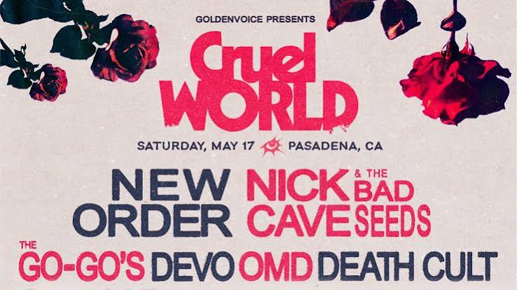 Cruel World 2025 Lineup Announced With Nick Cave, New Order, Death Cult,  Til Tuesday, OMD, DEVO, Garbage, and More! — Post-Punk.com