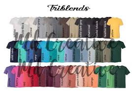 Every Color Digital File Shirt Color Chart Bella And