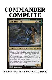 Carth the Lion PLANESWALKER SUPERFRIENDS Magic MTG Custom Commander Deck