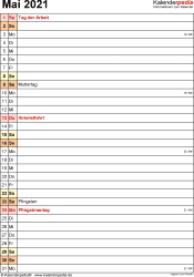 Nutzen sie die chance bevor es zu spät ist! Kalender Mai 2021 Als Pdf Vorlagen