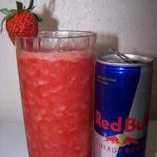 Energetic Strawberry Smoothie Strawberry Smoothie Smoothie Recipes Strawberry Red Bull Smoothie Recipe