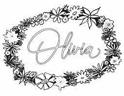 Custom zentangle unicorn name coloring page. 10 Olivia Coloring Pages Free Printables Stevie Doodles Free Printable Coloring Pages