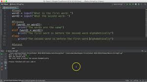 Nice gist, though if you ever want more than just the greek alphabet or more than just the python way of including codepoints, i've created a repo named 'azure alphant' which should be helpful. The Basics Python 3 If With Strings Alphabetical Order Youtube