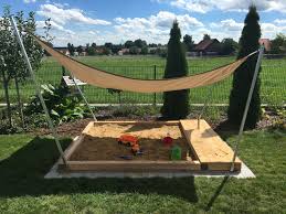 Garten Spielplatz Garten Garden Sandkasten Mit Sonnensegel Als Berdachung Indoor Garden Who Has Neither Balcony N 2020 Arka Bahce Oyun Alani Arka Bahceler Modern