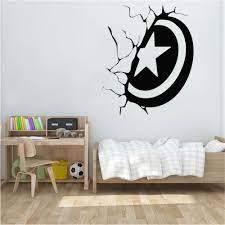 This is where they start a new exciting day. Children S Bedroom Boy Decor Decals Stickers Vinyl Art A Superhero Sleeps Ironman Here Boys Bedroom Wall Art Vinyl Decal Sticker V242 Home Garden