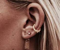 Earring Inspo Triple Pierced Silver Ear Cuff Earrings Ear Cuff