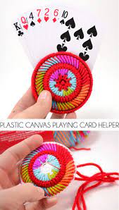 Now bring the yarn back through the bottom diagonally up through the top. Plastic Canvas Playing Card Helper Dream A Little Bigger