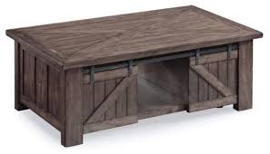 Magnussen t1755 pinebrook distressed natural pine rectangular cocktail table, medium wood/oak,metal. Magnussen Garrett Lift Top Coffee Table In Weathered Charcoal Industrial Coffee Tables By Homesquare Houzz
