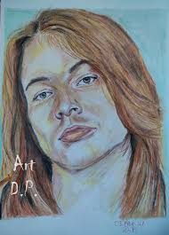 Ayesha Rose. My passion is painting and playing with colored pencils. First  attempt of a lovely young lass with a darker complexion