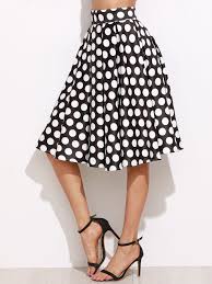 Black And White Pleated Skirt Black And White Polka Dot Pleated Skirt Box Pleat Skirt High Skirts Pleated Skirt