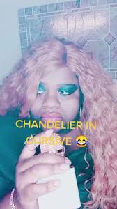 Girl Singing Cursive Chandelier