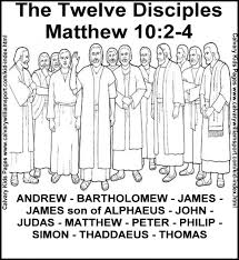 The Twelve Disciples Matthew 10 1 4 This Coloring Page Will Help You Prepare Your Sunday Sch Sunday School Coloring Pages Bible Lessons For Kids Bible Lessons