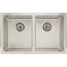 Maybe you would like to learn more about one of these? American Imaginations 29 Inch W Double Bowl Undermount Kitchen Sink For A Wall Mount Drill The Home Depot Canada