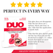 Still some glue residue on your real lashes? Ardell Duo 2 In 1 Brush On Clear Dark Adhesive Wimpernkleber 2 In 1 Transparent Dunkel Das Original 5g Amazon De Beauty
