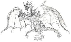 Discover (and save!) your own pins on pinterest Coloring Page Godzilla Ghidorah 6