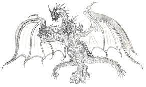 The cylinders bores were attached to the outer case at the 12, 3, 6 and 9 o'clock positions) for greater rigidity around the head gasket. Coloring Page Godzilla Ghidorah 6
