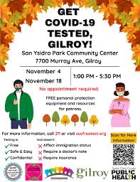 نحمبا طتلعة اتس بي 1102 / تع. Free Walk In Covid 19 Testing City Of Gilroy Government Facebook
