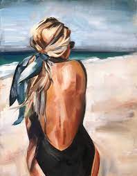 Endless Summer Oil Print Oil Painting Beach Fashion Portrait Oil Painting Inspiration Painting Art Projects Oil Painting Abstract