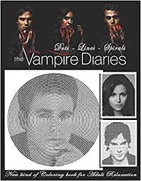 Listen to asmr colouring sounds as i show how to colour in a spiral from a lines, dots and spirals colouring book with gel pens. The Vampire Diaries Dots Lines Spirals The Best Adult Coloring Book For Halloween Amazon De Coloring Book Relaxation Fremdsprachige Bucher