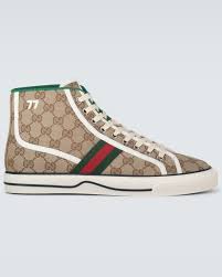 Signature graphic embroidered in red, white, and green at outer. Gucci Sneaker Sale 23 Mybestbrands