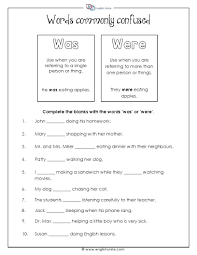 Words Often Confused Was And Were English Unite English Grammar Worksheets English Grammar Teaching English Grammar