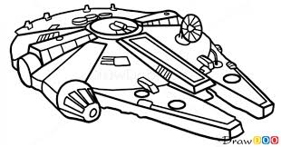 How To Draw Millennium Falcon Star Wars Spaceships Star Wars Drawings Star Wars Silhouette Star Wars Spaceships