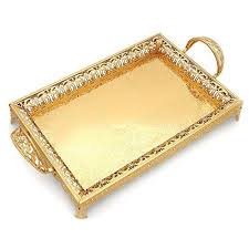 Decorative Serving Trays With Handles And Legs For Parties Xinfangxiu Gold Metal Serve Tray Center Serving Tray Decor Coffee Wedding Serving Trays With Handles