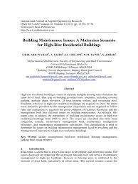 building maintenance issues a malaysian