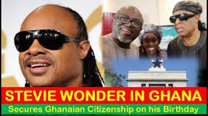 STEVIEW WONDER is now a GHANAIAN CITIZEN