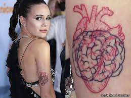 If two people want to show their friendship, they can get matching anatomical heart tattoos. Celebrity Anatomical Heart Tattoos Steal Her Style