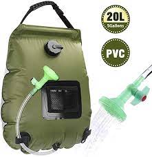 Amazon Com Beaucares Solar Shower Bag 5 Gallons 20l Portable Heating Camp Shower Bag With With Removable Hose And O Camping Shower Shower Tent Solar Camping