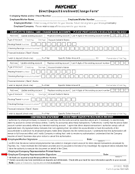 Free Paychex Direct Deposit Form Dp0002 Pdf Eforms